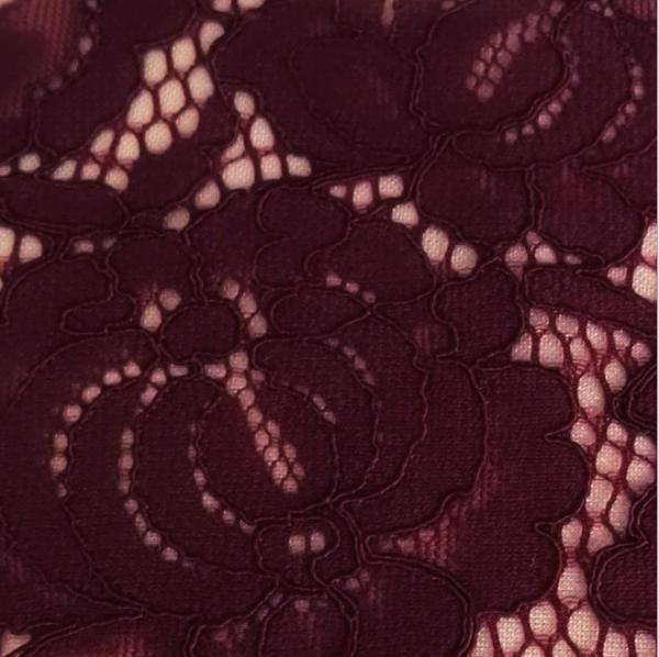 French  Eyelash Lace Fabric with cord  for Bridal Dress with Ivory / Pink color