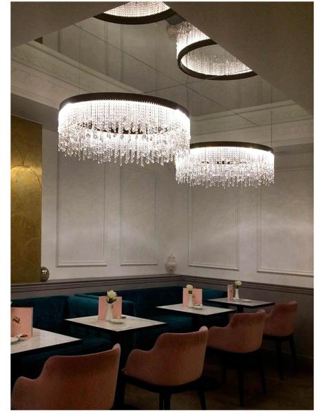 Modern oval crystal chandelier Crystal Light Kitchen Fixture Led Modern Home Decor Staircase Lighting(WH-CY-168)