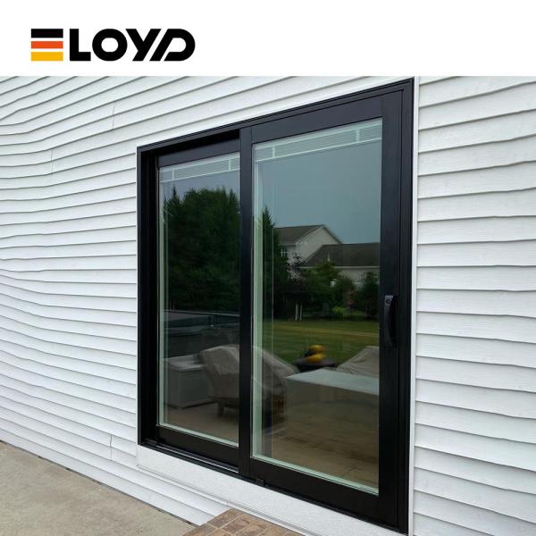 Ventana corredera de aluminio de tres vías para grandes aberturas