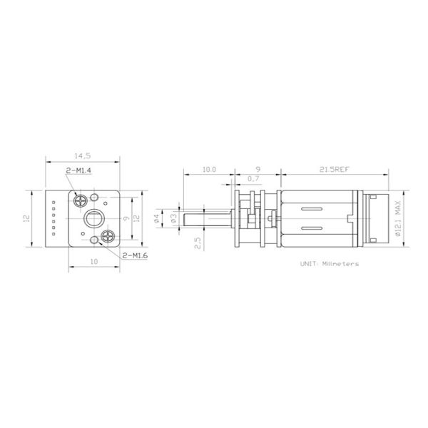 моторы шестерни DC 6v JGA12-N20B небольшие