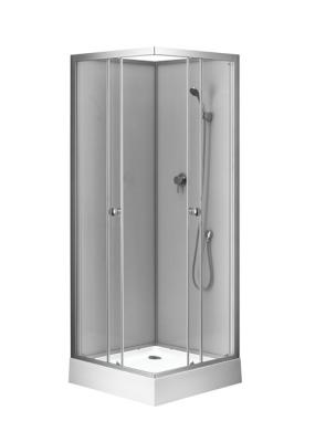 800X 800 X 2250mm Glass Shower Stalls With Silver Aluminum Frame