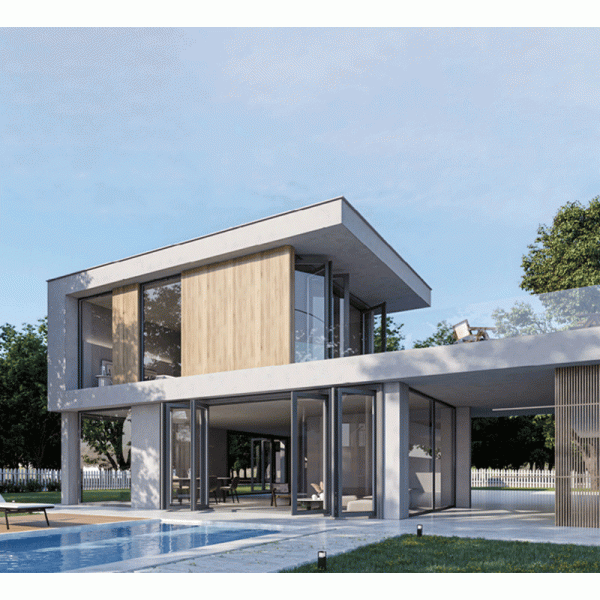 Thermal Break  Impact proof Soundproof Commercial  Accordion Folding Aluminum Doors Double Glazed BiFolding Door