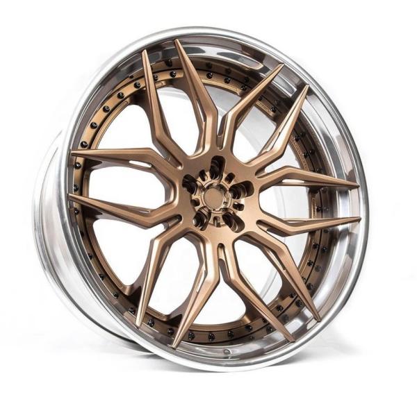 factory direct custom 22 to 24 inch aluminum gold bronze brushed car forged wheels