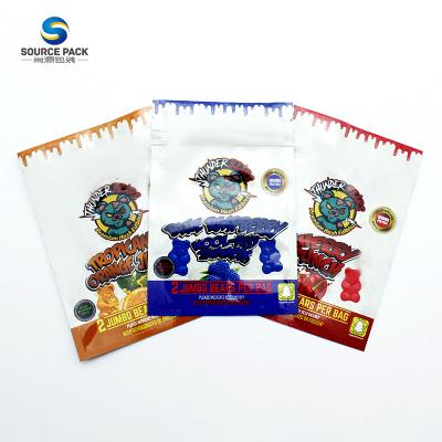 CBD Gummies Emballage Mylar Sacs anti-odeur Fermeture à glissière personnalisée