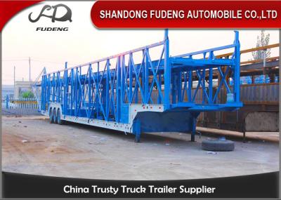 Steel Chassis Automatic Car Carrier Trailer Double Axles Double Floor