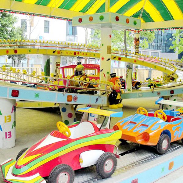 Kids Park Rides Mini Shuttle Ride Fiberglass Steel Material Height 1.95m