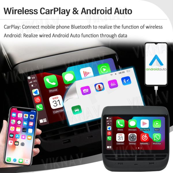 Мультимедийная система Android12 на экран касания дисплея зада модели 3 модельный y Tesla панель кондиционера Carplay 7 дюймов