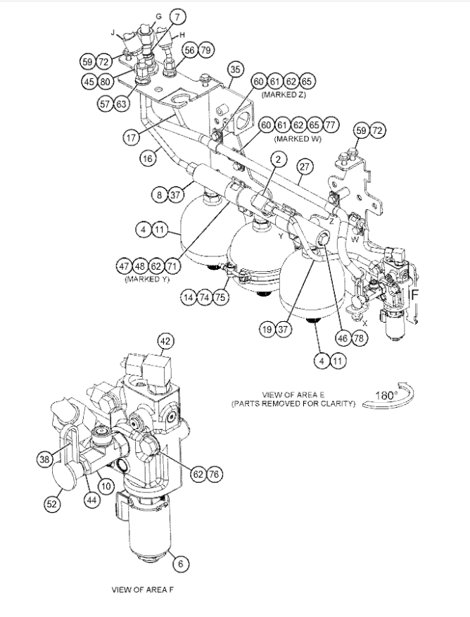 Accumulator Gp-hydraulic   231-8982 2318982  For Cat Truck  735 735b 740 740b 953c Control Gp-service Brake