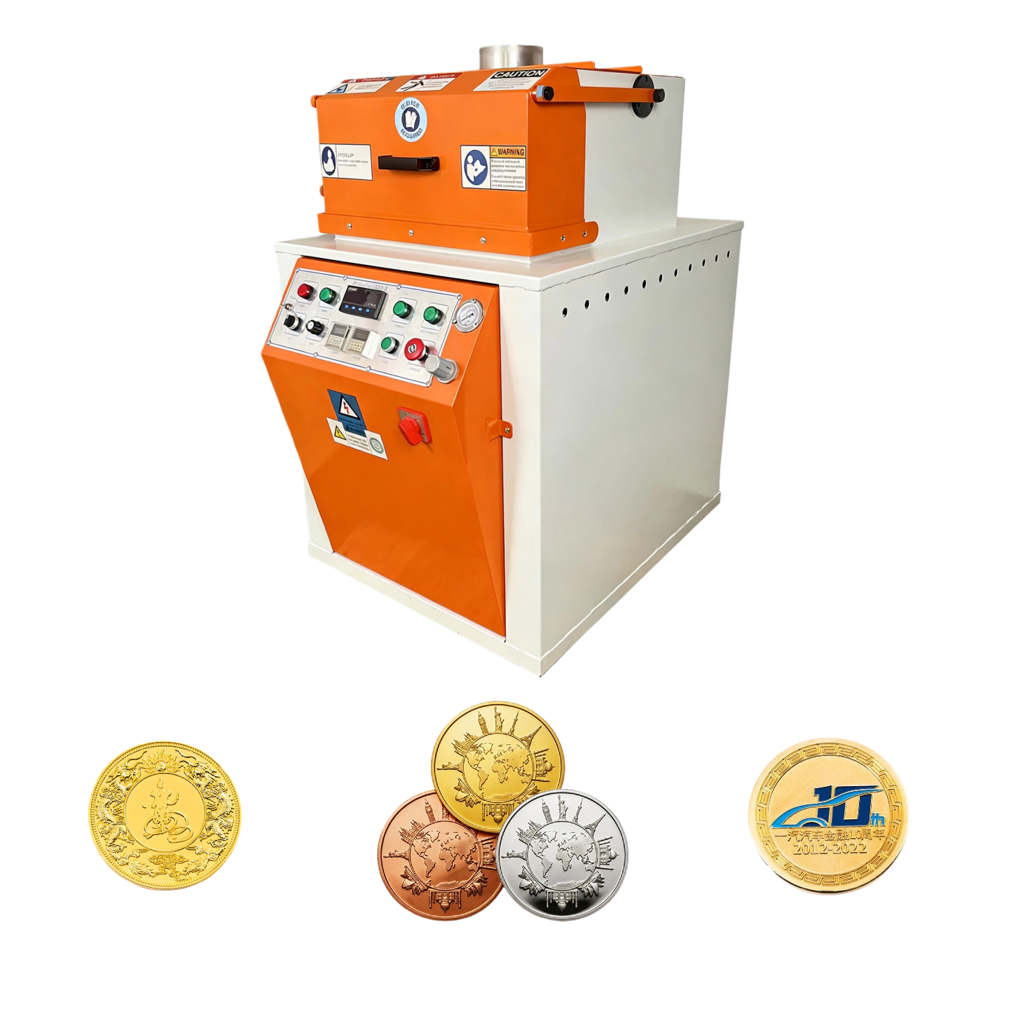 Zamak Badges Semi-Automatic Vacuum Centrifugal Casting Machine for Collectible Souvenir Coin 
