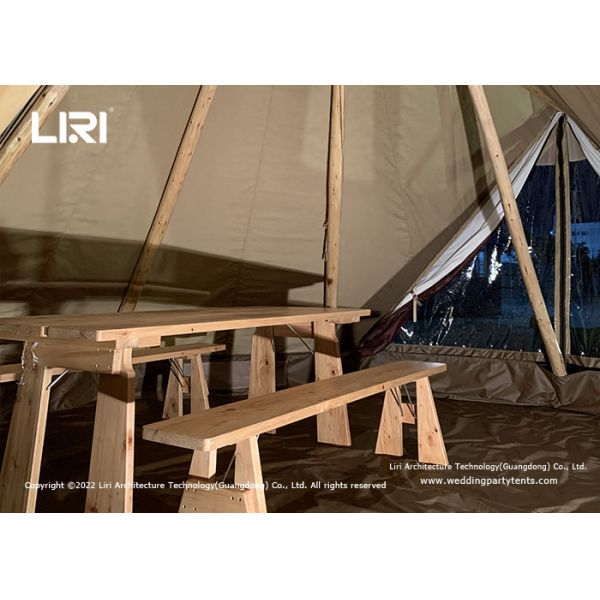 Waterproof Jungle Glamping Tipi Event Tent Heavy Duty Canvas Tents