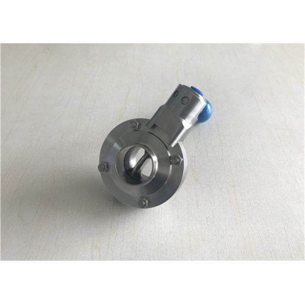 Fast Installed Sanitary Butterfly Valve With Manual Handle ISO 9001 Certificate