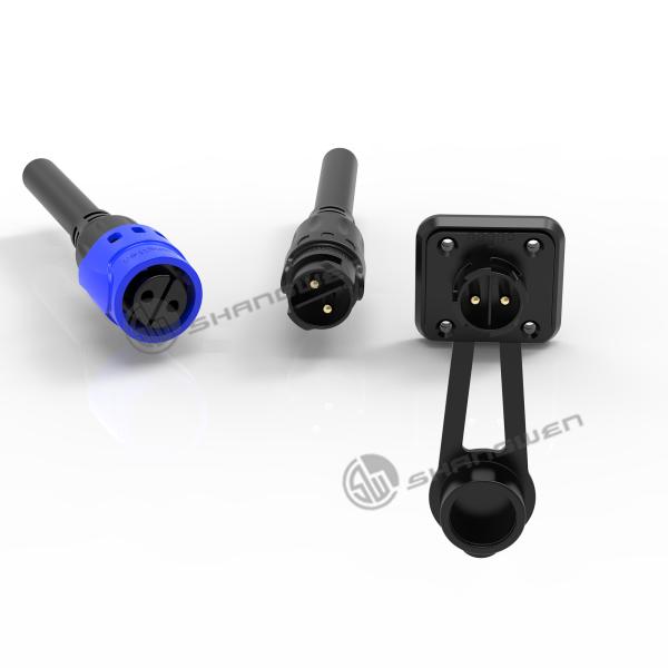 Connecteur industriel à 2 broches extérieur M19 Connecteur féminin électrique