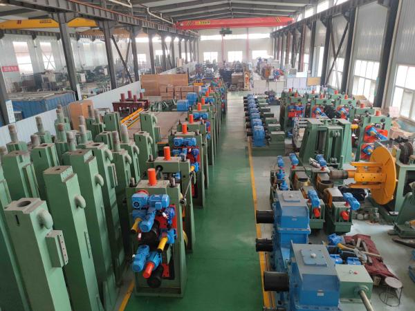 Green 3-9mm Welded Pipe Mill 50 M/Min Carbon Steel