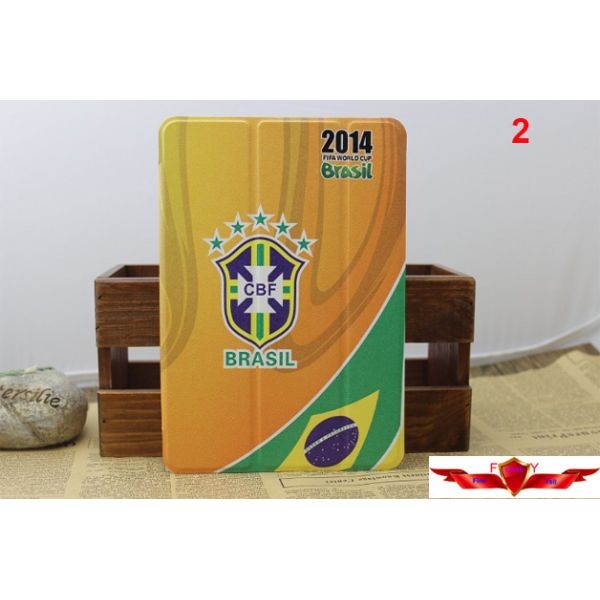 2014 Brazil World Cup Ipad Air Cartoon Cover Cases Multi Type Quality A++ Gift Box Include