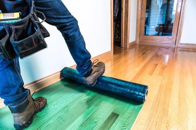 SGS Industrial 70mic Floor Protection Film For Wood Panel