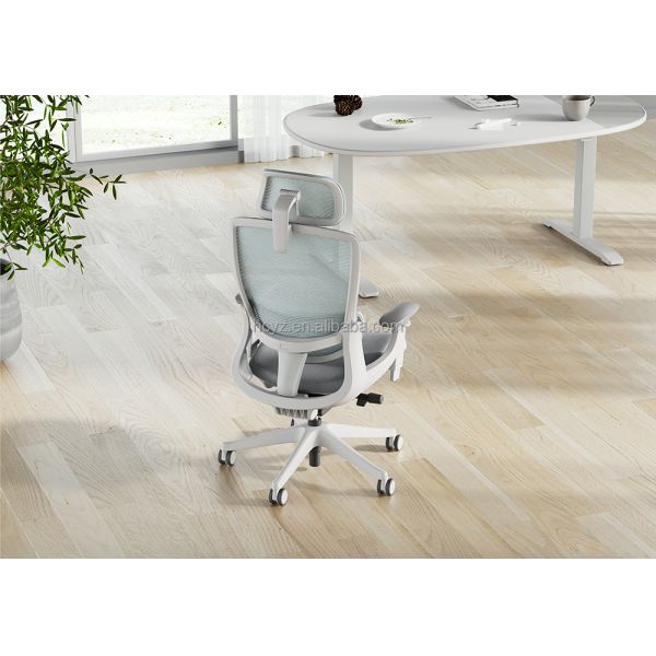 Adjustable High Back Full Mesh Executive Office Chair with Aluminum Foot and Fabric