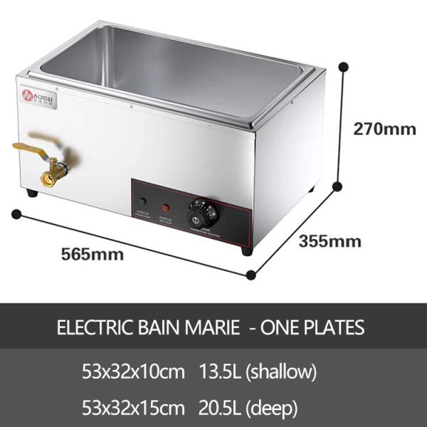 Equipamento de cozinha comercial de aço inoxidável aquecedor de piscina de sopa elétrica de cinco pratos