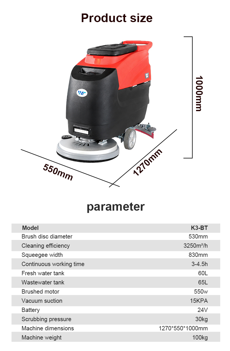 Industrial Commercial Self-Propelled Floor Cleaner Machine 80AH Li Battery Supermarket Automatic Floor Scrubber