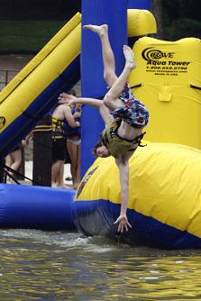 Inflatable Water Pillow , Inflatable Rainbow Water Blob For Water Sports