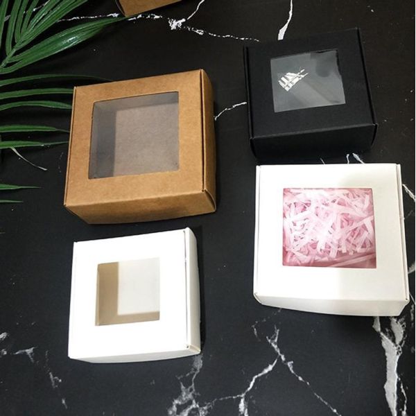 Square Transparent Craft Paper Accessory White Card Present Gift Direct and Hot Stamping