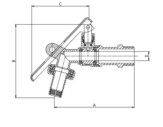 1/2 Inch Male Thread Manual Water Saving Design Garden Brass Water Tap Bibcock