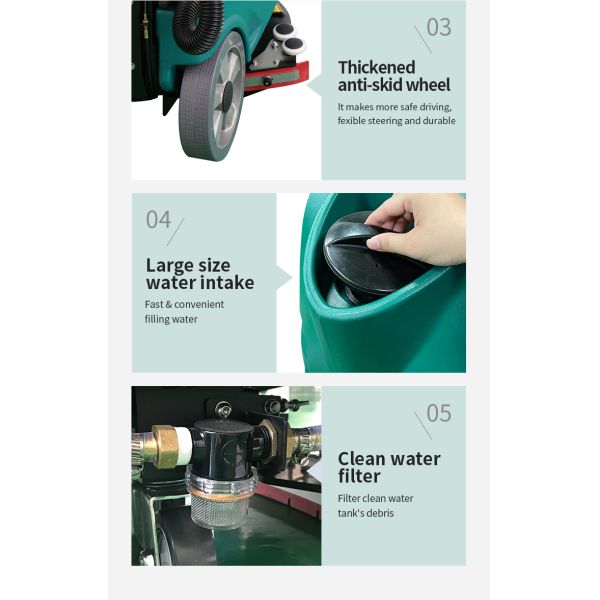 Walk Behind Floor Scrubber Smart Adjustable Handle for Custom Grip & Improved Operator Comfort at Work