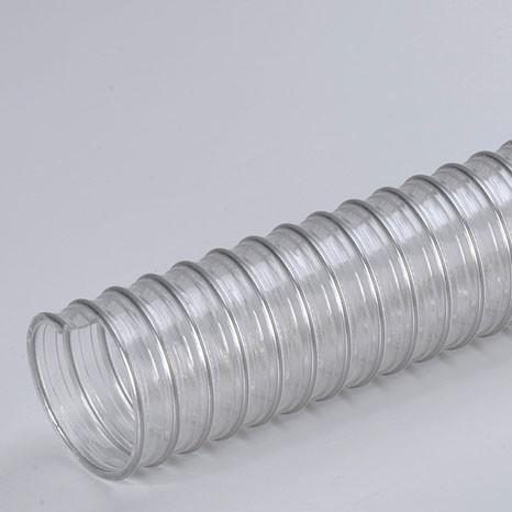 Food Grade Rubber Hose Flexible PU Dust Collect Steel Wire Antistatic Duct Hose