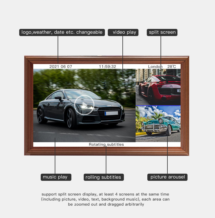 Стена слепимости HD 4k анти- установила дисплей фото Signage 43Inch LCD цифров
