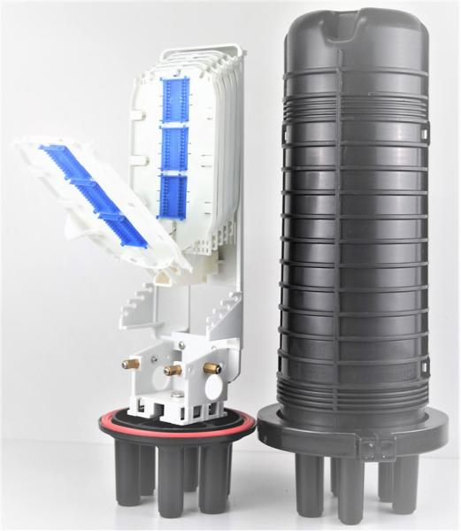 3 in and 3 out Dome Optical Splice Closure with 216 cores