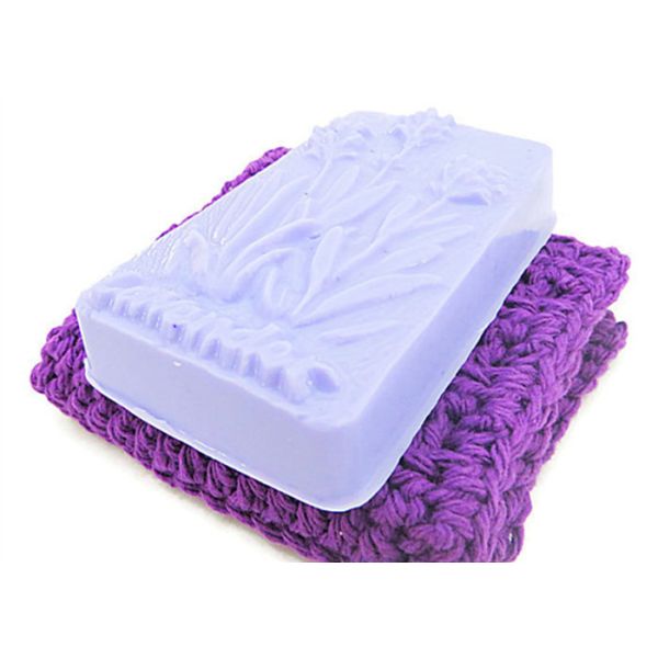 Хандмаде лаванда полностью естественная форма квадрата эфирного масла мыла молока козы приспосабливать всю кожу