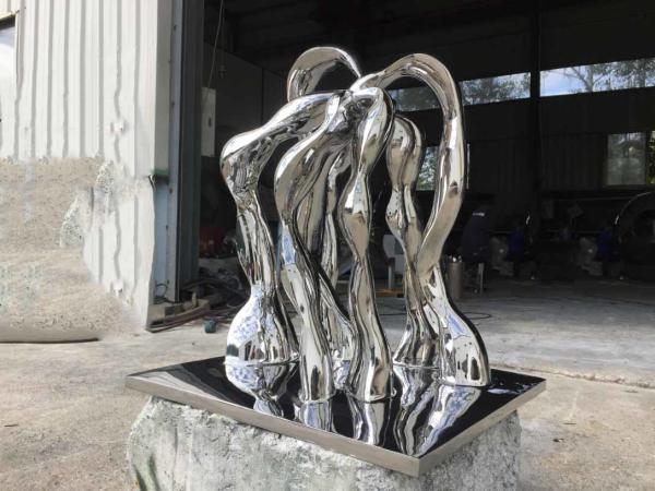 Contemporary Modern Abstract Sculpture , Stainless Steel Metal Lawn Ornaments