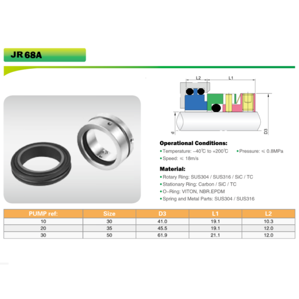 Burgmann M7KS60 Industrial Mechanical Seal Equivalent To W01-TL Mechanical Seal