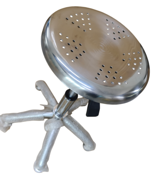 304 Stainless Steel Perforated Stool | Cleanroom ESD Stool for Laboratory and Electronics Workshop