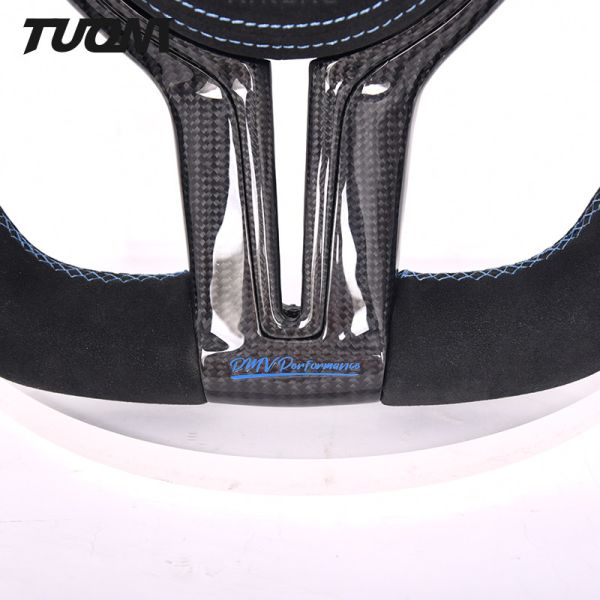 Racing Sports Matte Bmw Carbon Fiber Steering Wheel LED Full Alcantara ODM