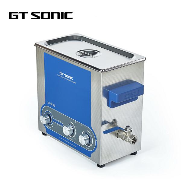 poder ajustável ultrassônico do líquido de limpeza 45-150W do manual 6L para a indústria dental