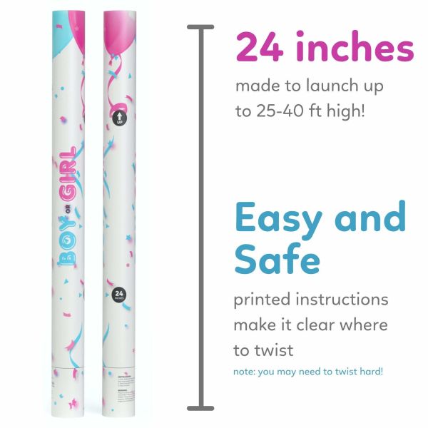Add a Surprise Element to Your Year Party with Gender Reveal Confetti Powder Cannon