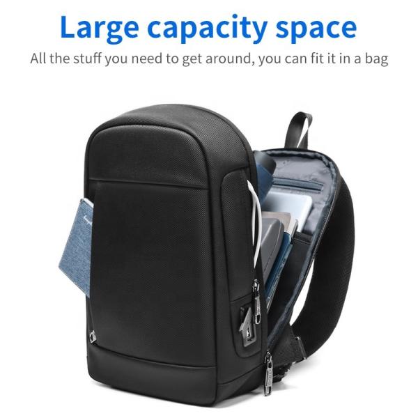 Factory wholesale custom logo business multifunctional waterproof anti theft sling bag men's chest bag