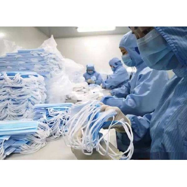 High BFE Facial 3 Ply Non Woven Face Mask For Doctor Patient In Surgery