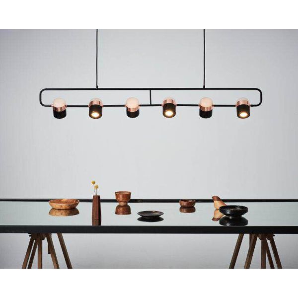 Led Modern Electroplated Golden Decorative Chandelier Copper Pendant Lamp