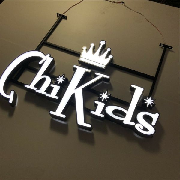 Luminous Led Logo Sign Board 3d Acrylic Logo Light Weight For Famous Brands