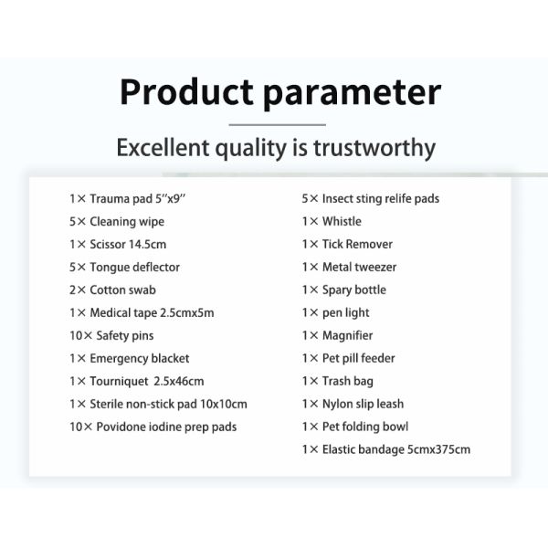 Bestreat Small Pet First Aid Supplies for Caring for Golden Retrievers, Toy Poodles and Cats