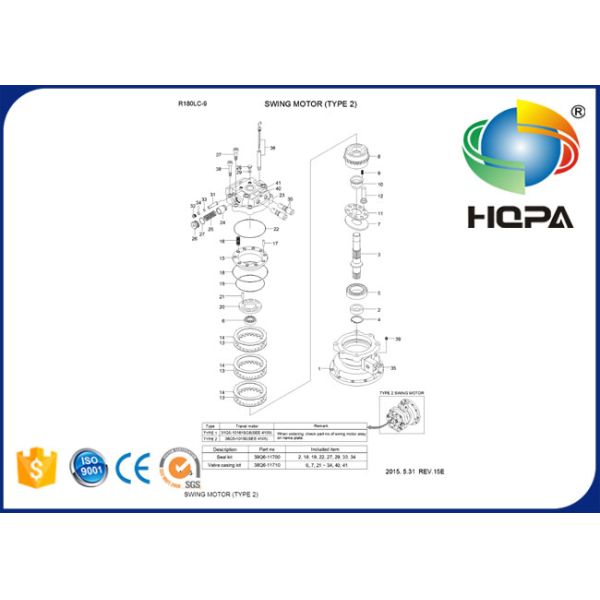 39Q6-11700 39Q611700 Swing Motor Seal Kit For Hyundai R210LC-9 R180LC-9