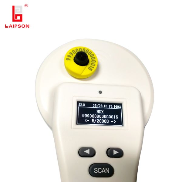 134.2Khz RFID Scan Livestock Cattle Ear Tag Reader For Livestock ID Tracking
