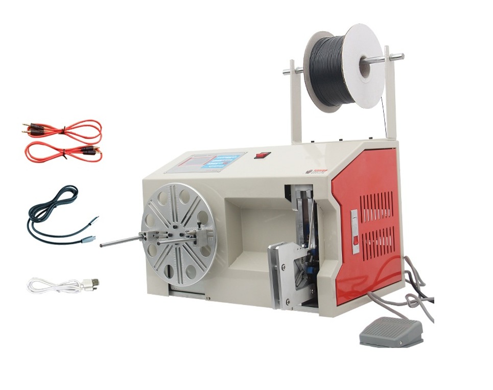 220V / 380V Electric Wire Coiling Machine Semi Auto Wire Bundling Machine