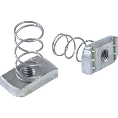 Aço Strut Channel Spring Nut com acabamento revestido de zinco e competitivo