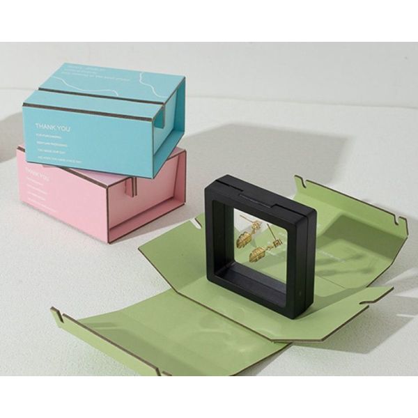 Foldable Small Cardboard Jewelry Boxes Wedding Party Small Gift Packing Box Offset Printing
