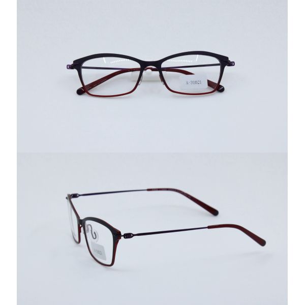 Women's Reading glasses frame pure titanium eyeglass for girls fashion paper transfer design new in 2019