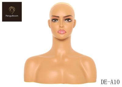 Meticulous Makeup Mannequin Display Head With Shoulders 36cm width