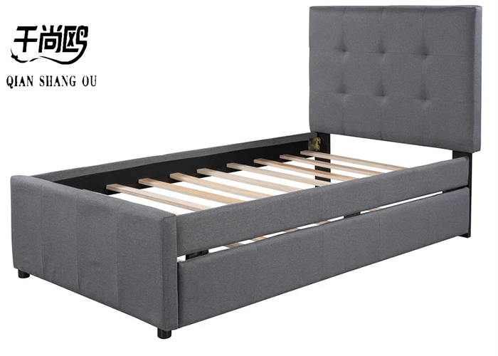 140*200cm Sliding Double Bed , customized Simple Platform Bed