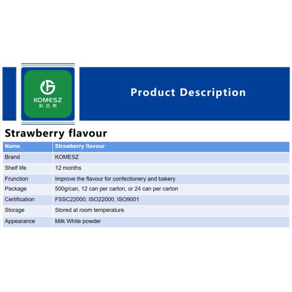 Food Grade Strawberry Flavour Powder 500g Cans